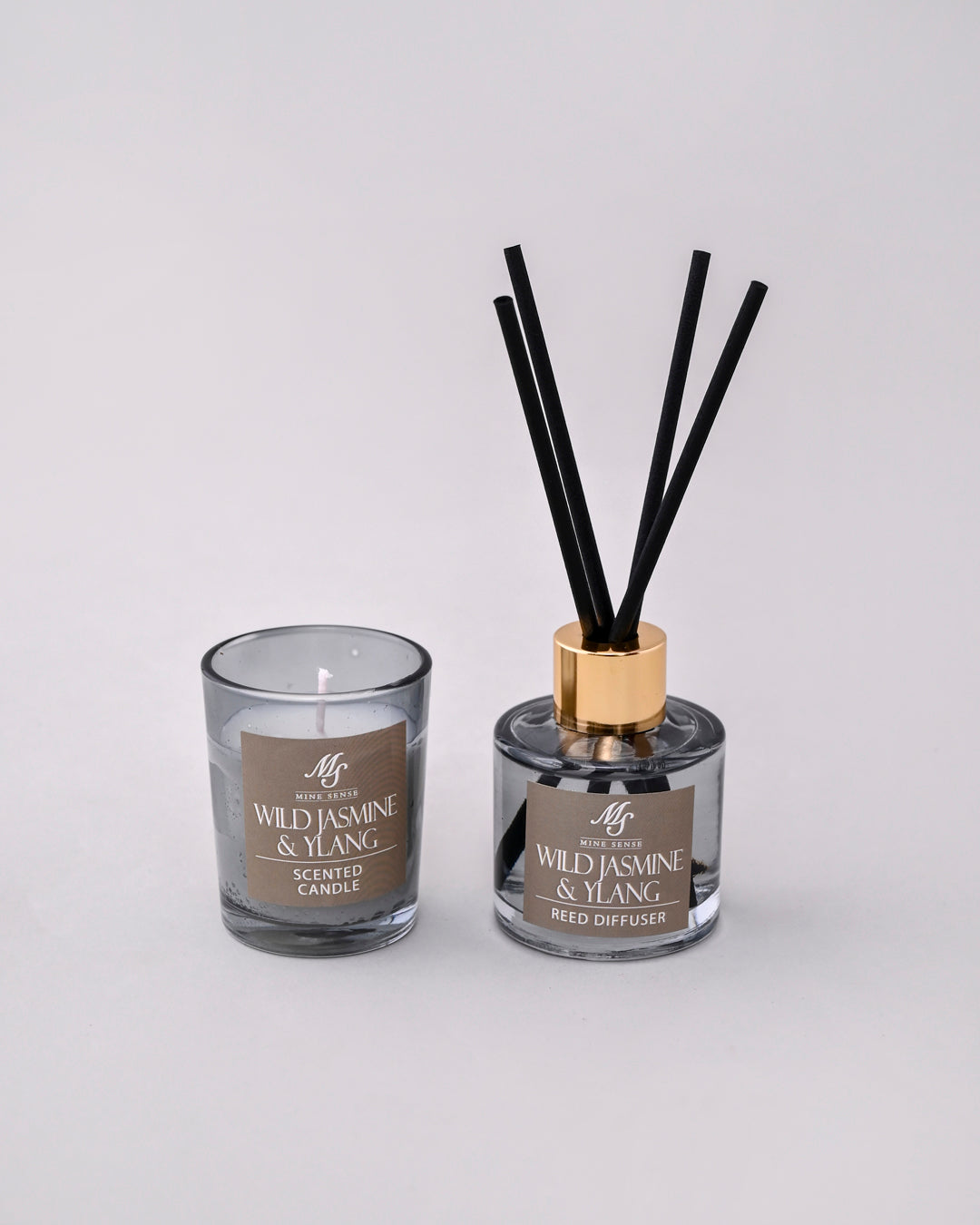 Wild Jasmine & Ylang Aroma Candle & Reed Diffuser Set