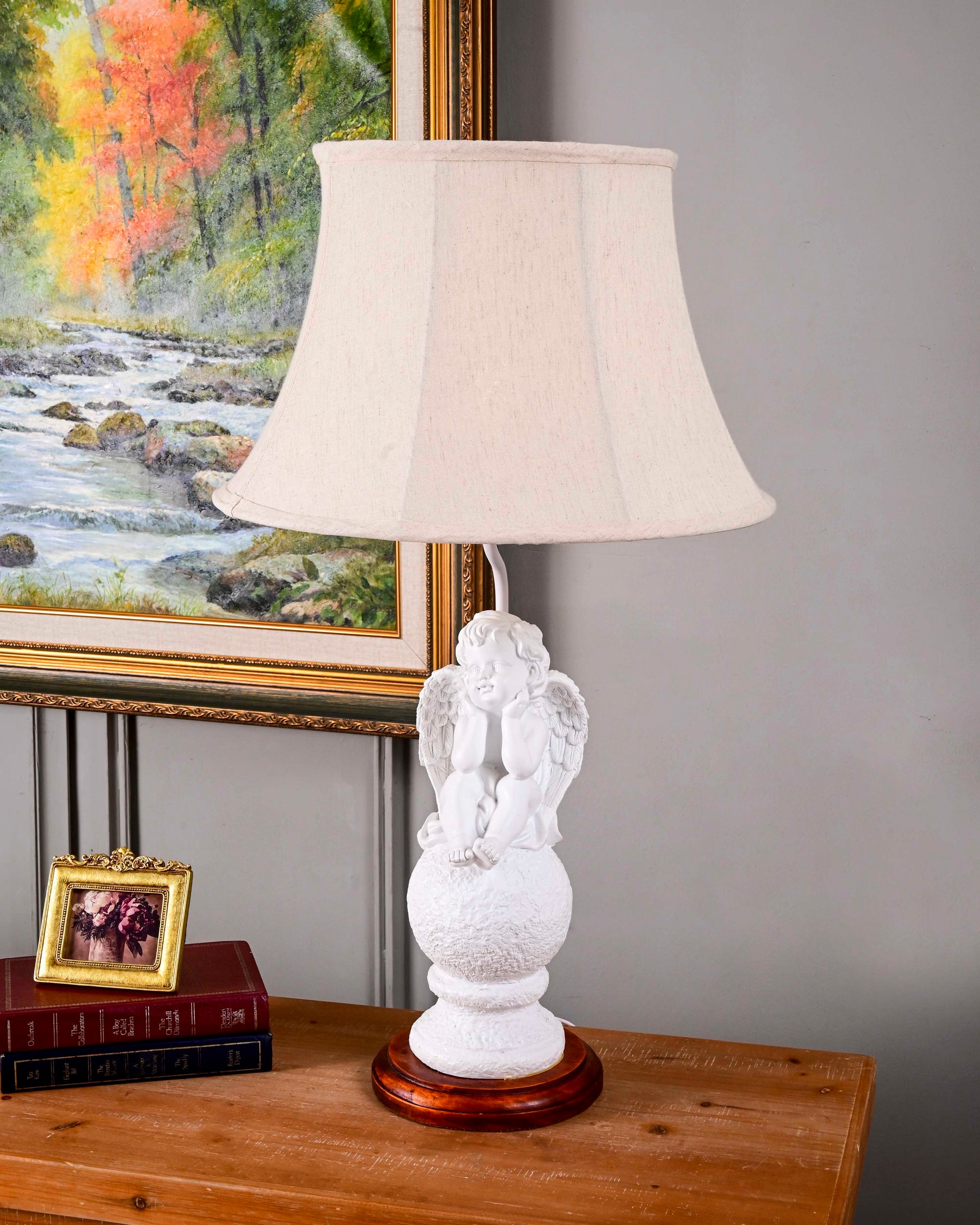 Heavenly Daydream Cherub Table Lamp