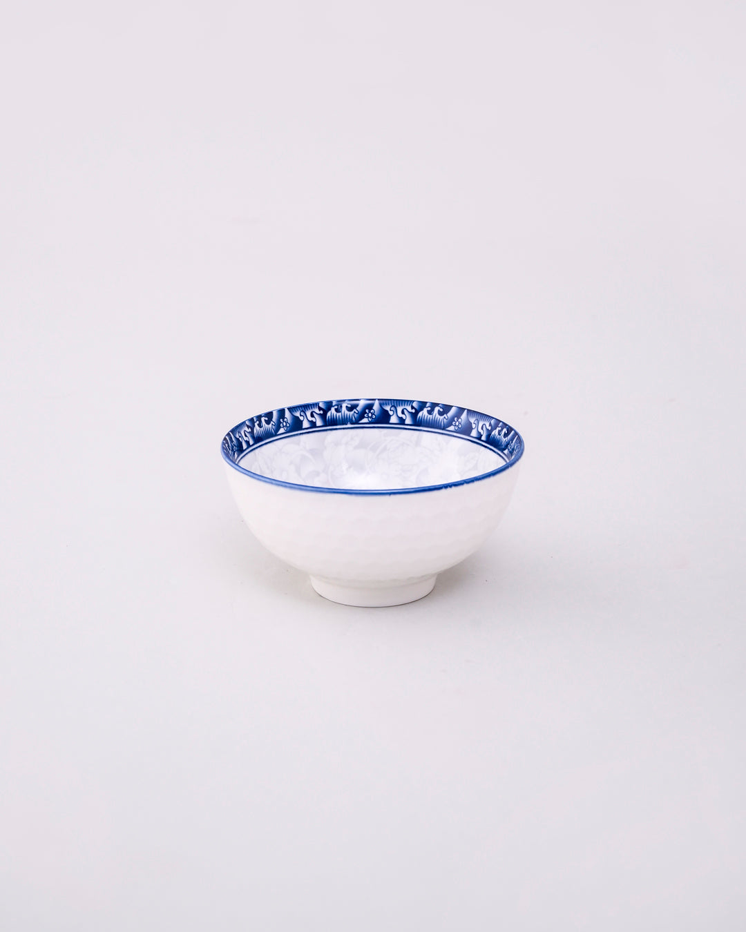 Indigo Bloom Ceramic Katori - Set Of 2