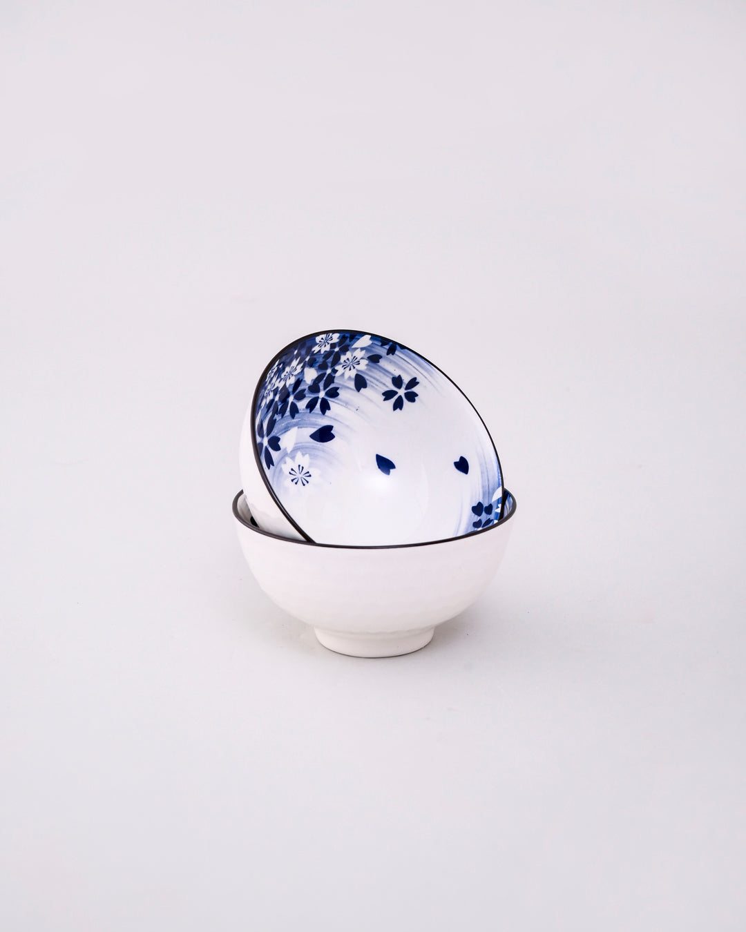 Classic Blue Petals Katori - Set Of 2