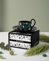 Floral Serenade Ceramic Tea Cup With Saucer