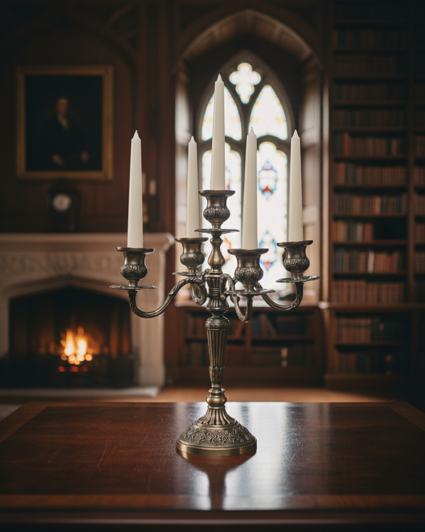 Antique Grace 5-Arm Candelabra - 35 CM