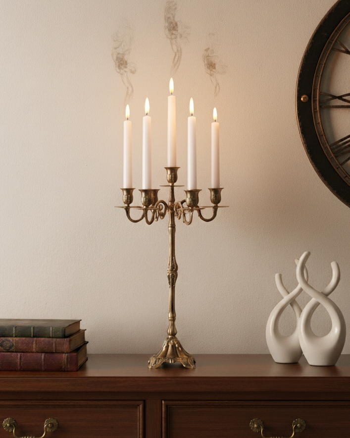 Heritage Glow 5-Arm Candelabra - 66 CM