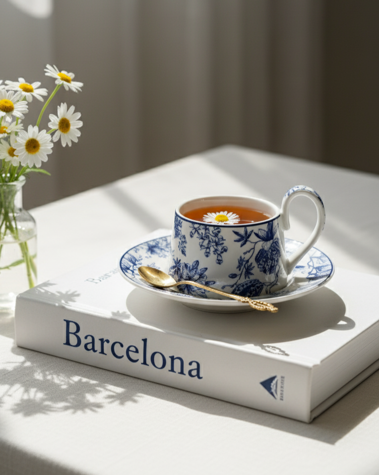 Classic Indigo Blossom Tea Cup With Saucer