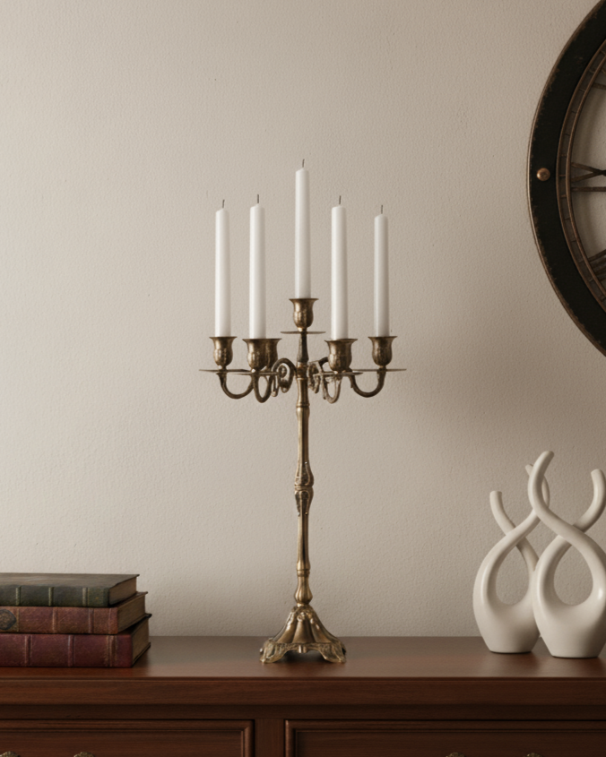 Heritage Glow 5-Arm Candelabra - 66 CM