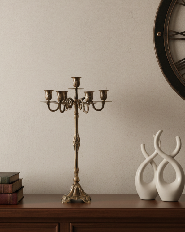 Heritage Glow 5-Arm Candelabra - 66 CM