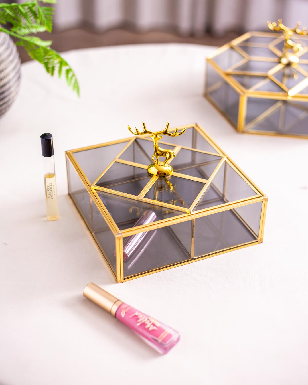 Exquisite Deer Pot Lid Jewellery Box Small