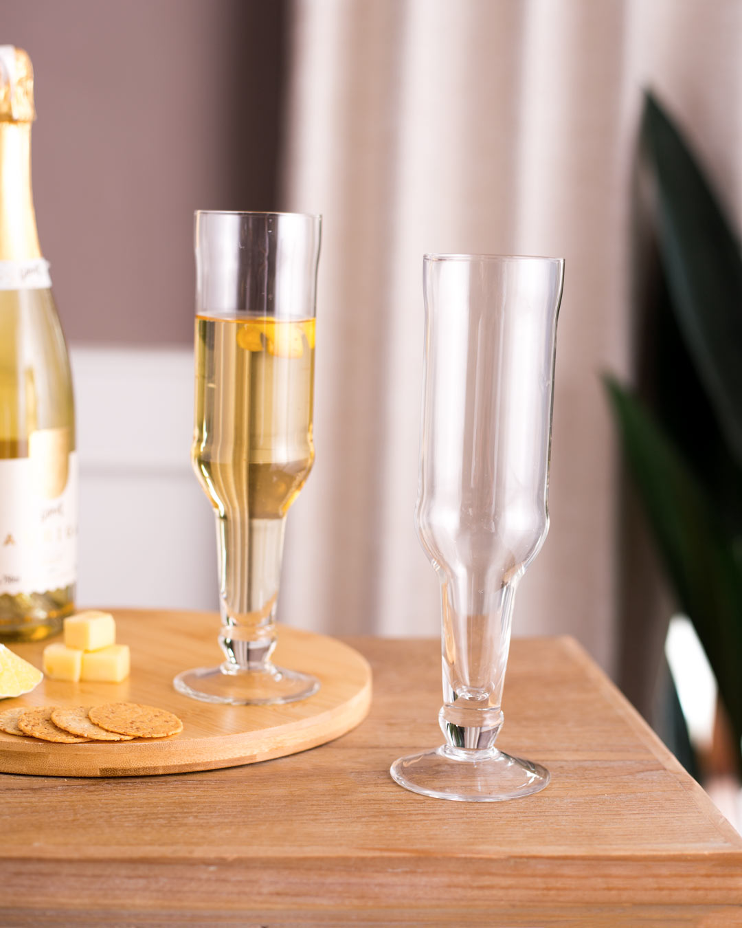 Bottle Shaped Wine Glass - Set Of 6 - The Decor Kart