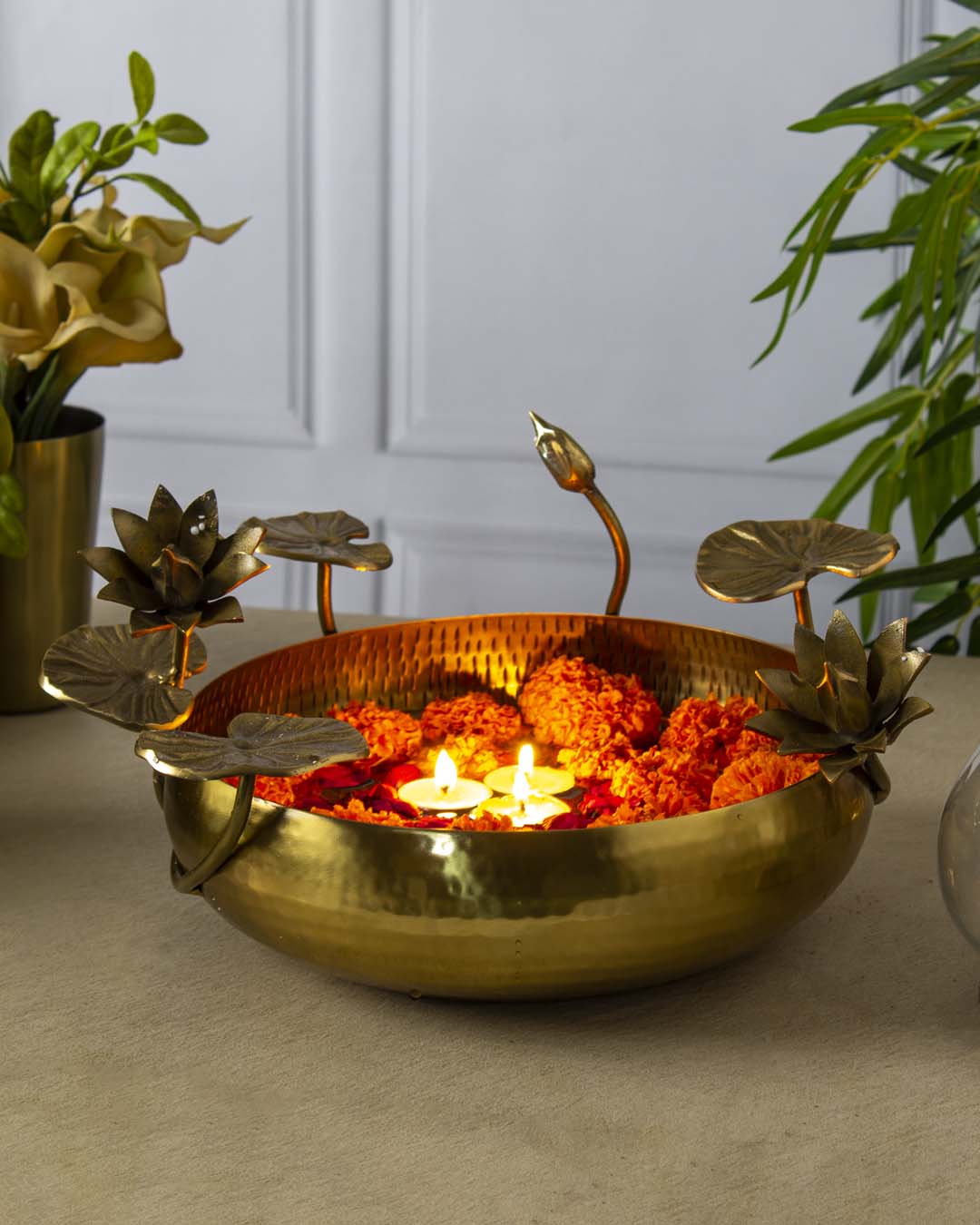 Lotus Pond Handcrafted Bowl Urli - Large