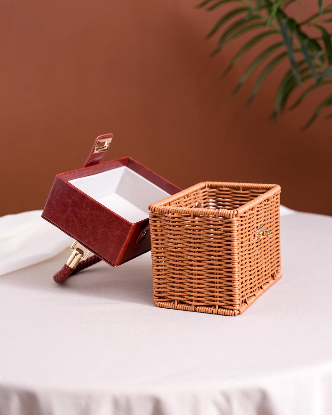 Open decorative souvenir basket