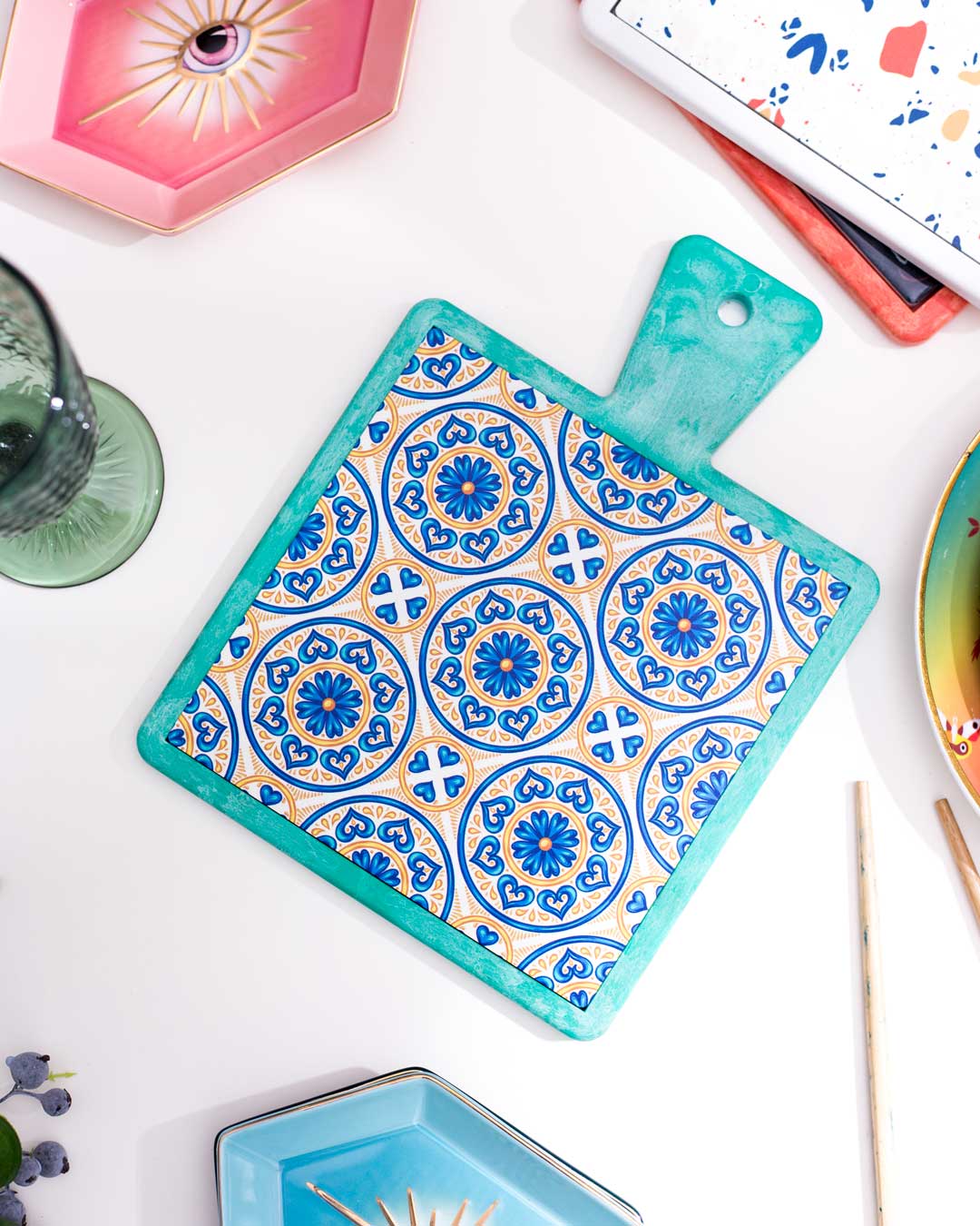 Artisanal Moroccan Trivet - Blue