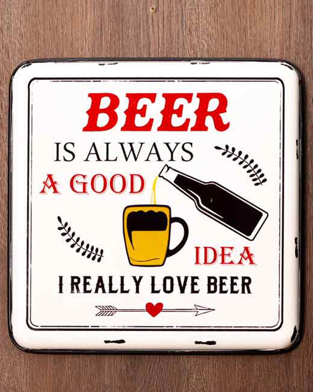 'I Really Love Beer' Tin Bar Sign - The Decor Kart