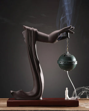 Buddha's Hand Backflow Incense Burner