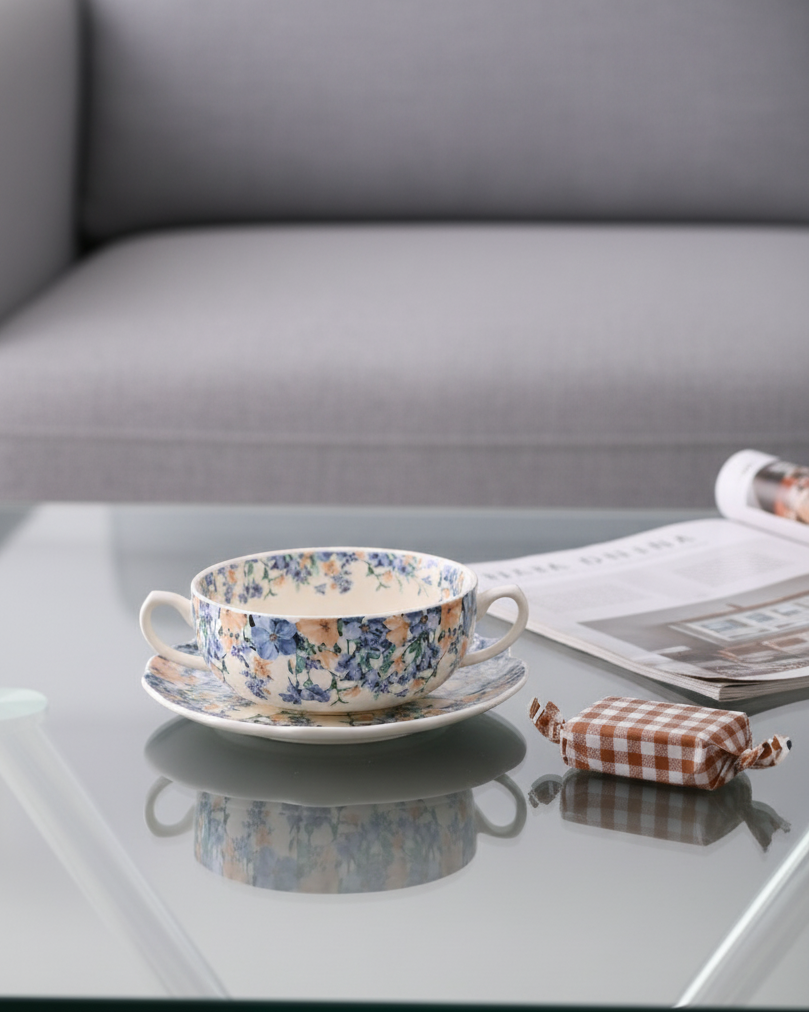 Florette Double Handle Soup Cup