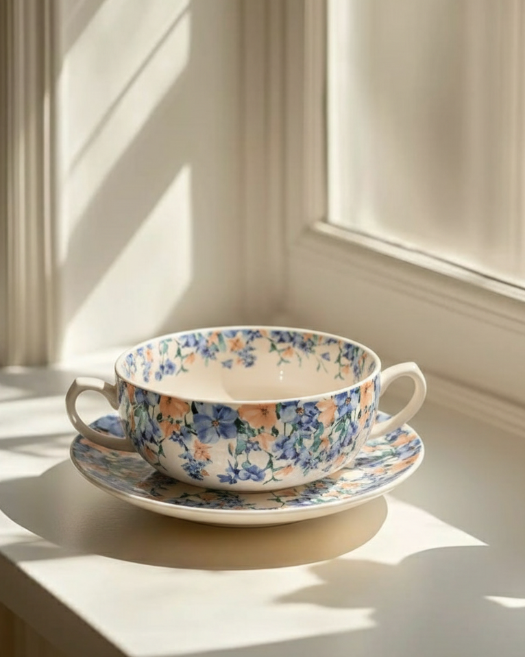 Florette Double Handle Soup Cup