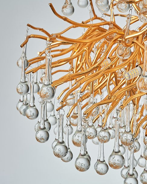 Water Drop Crystal LED Chandelier - The Decor Kart