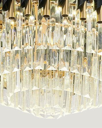Diamante Retractable Ceiling Fan + Chandelier Light (with Remote Control) - The Decor Kart