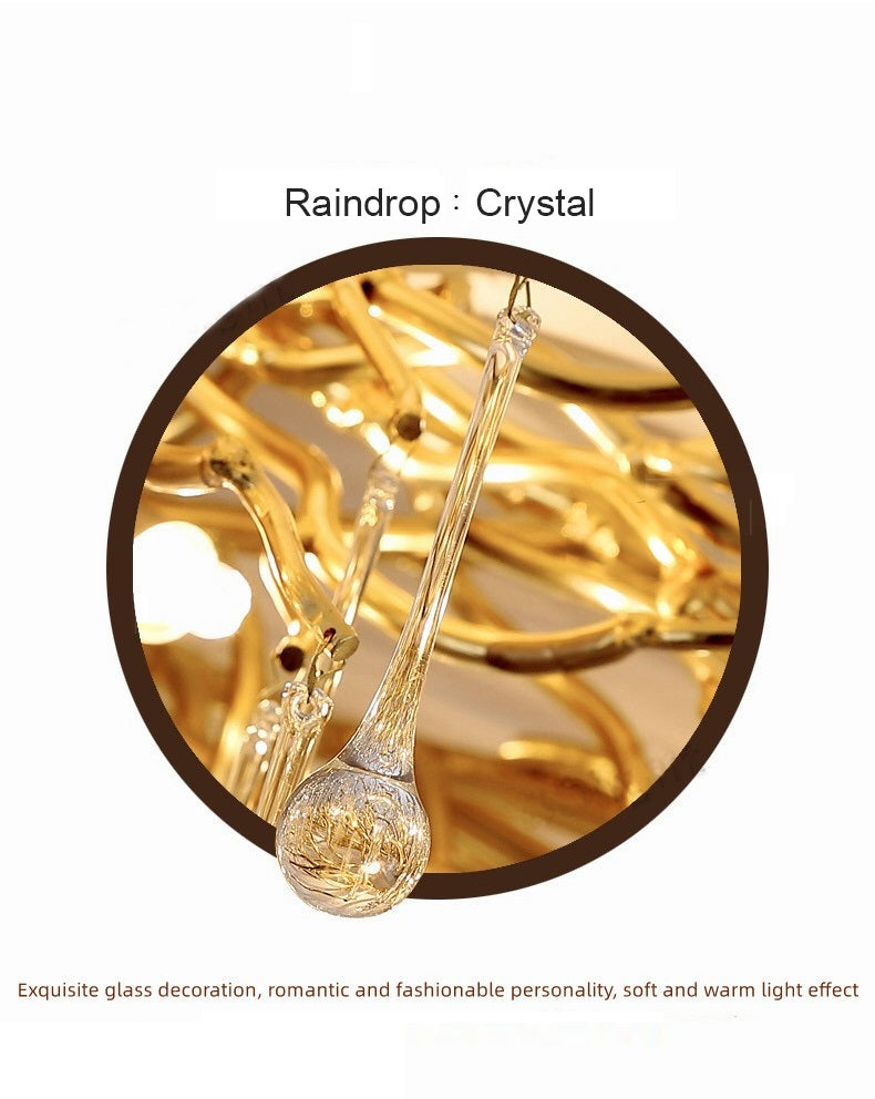 Water Drop Crystal LED Chandelier - The Decor Kart