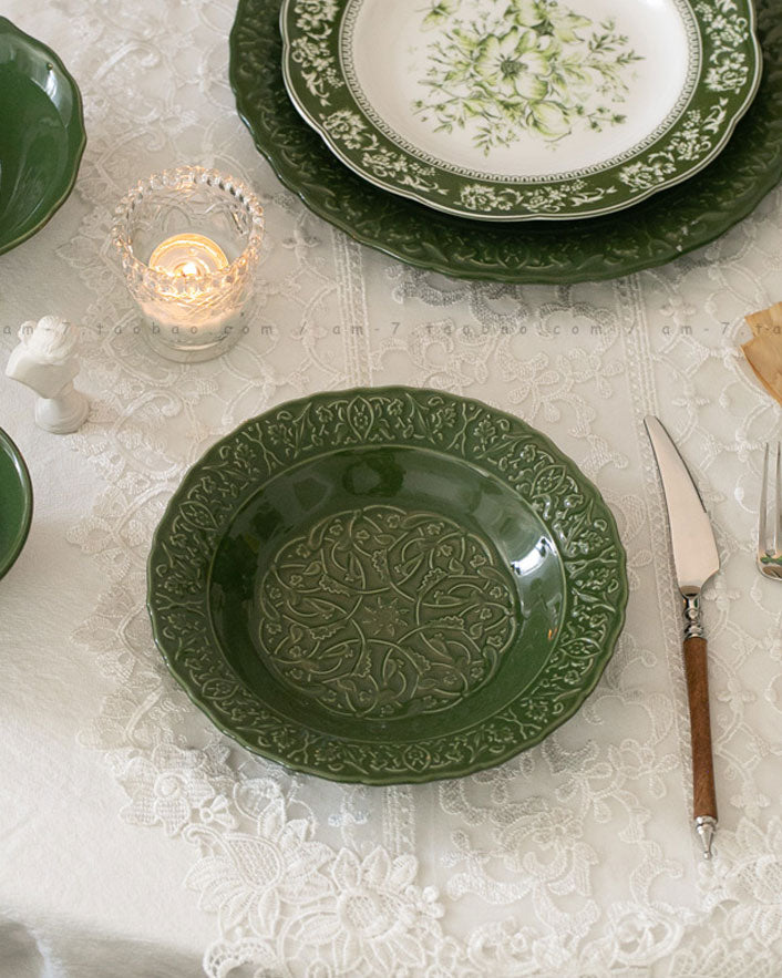 Devonshire Embossed Pasta Plate