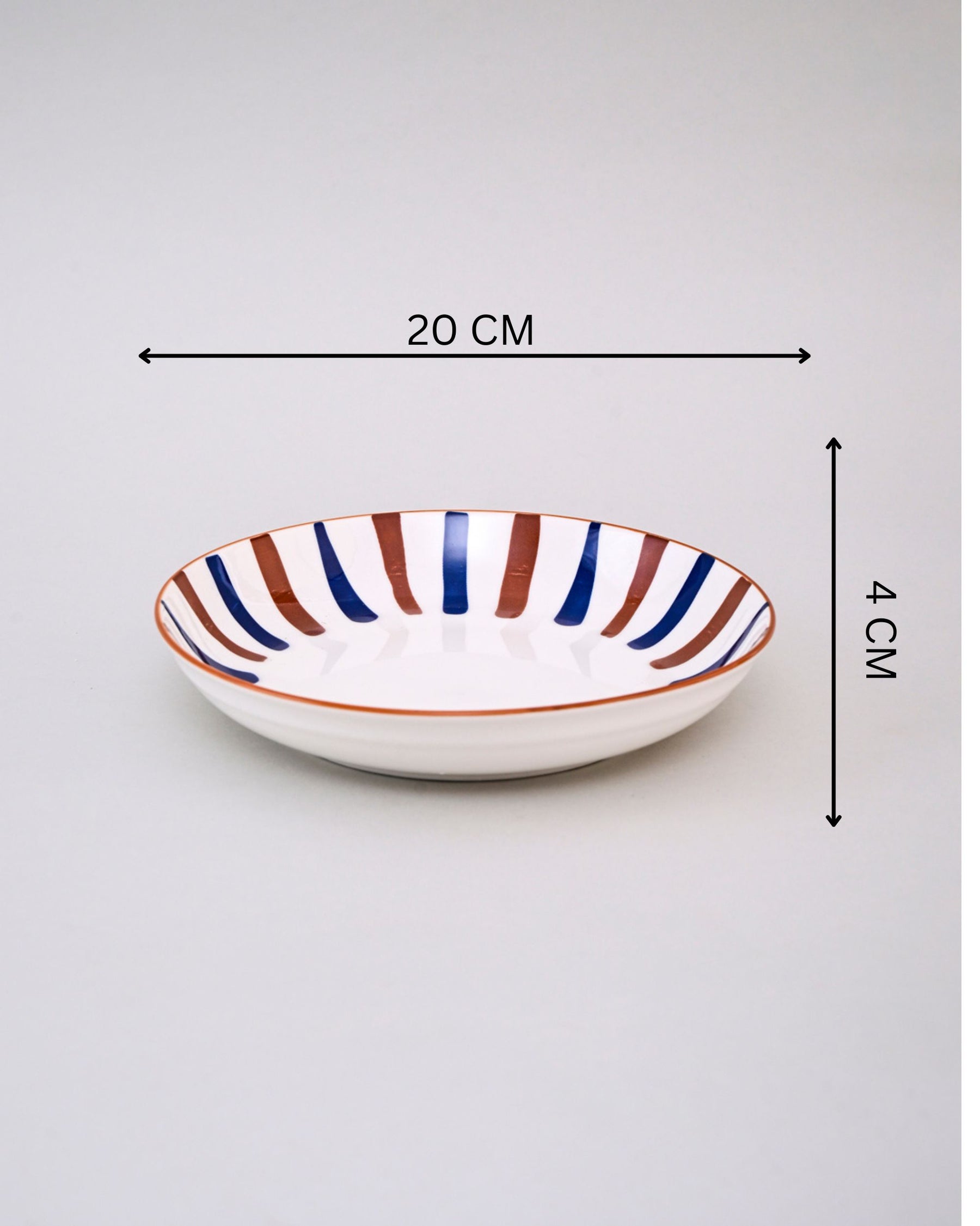 Ocean Stripe Pasta Bowl - Set Of 4