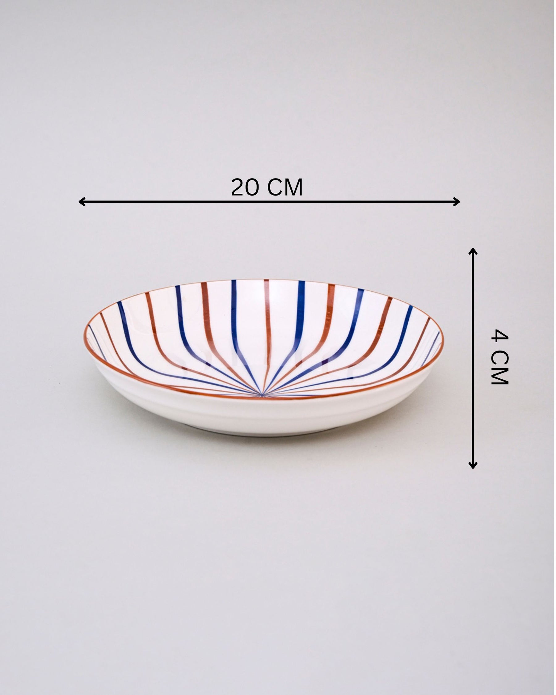 Ocean Stripe Pasta Bowl - Set Of 4
