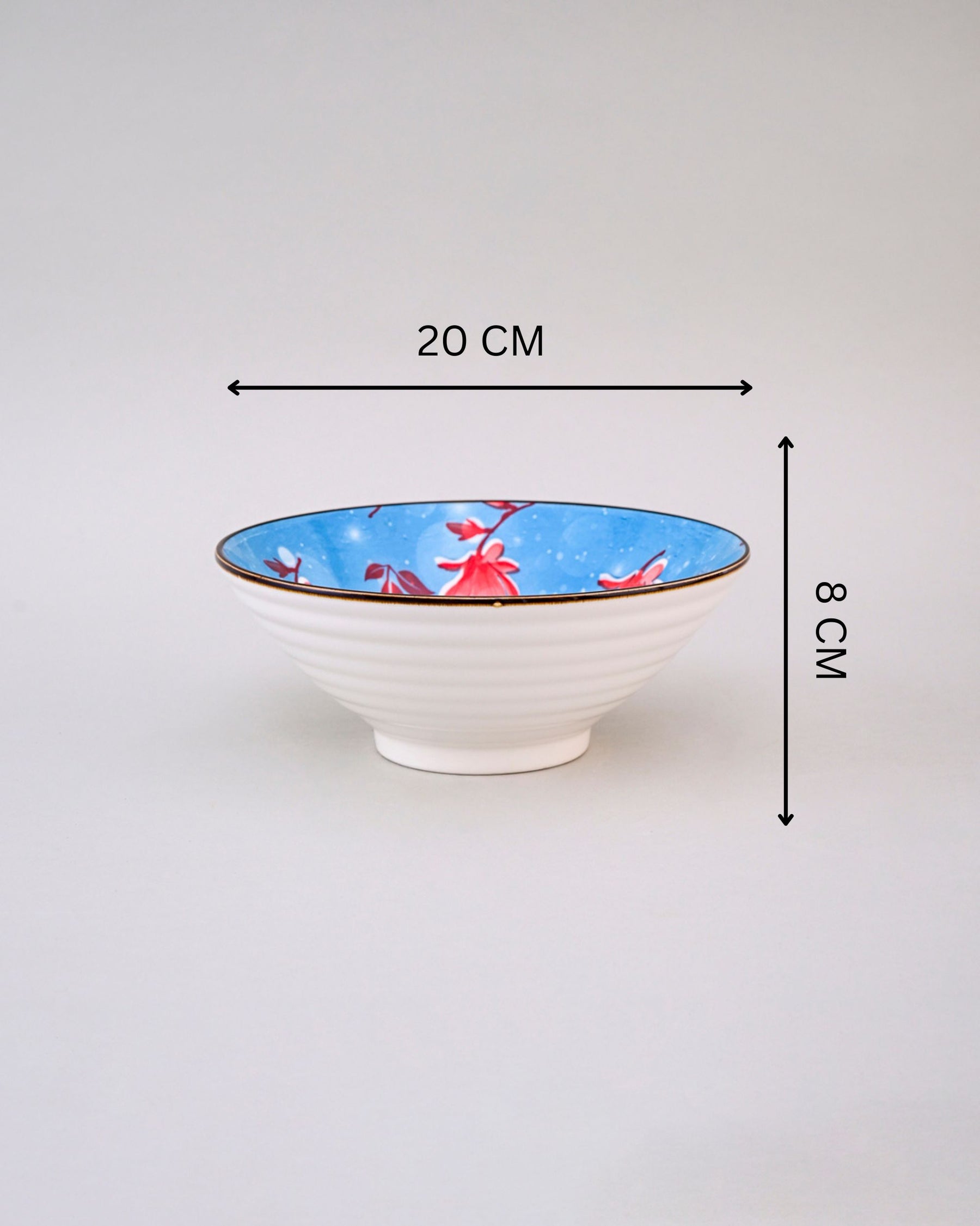 Scarlet Blossom Serving Bowl