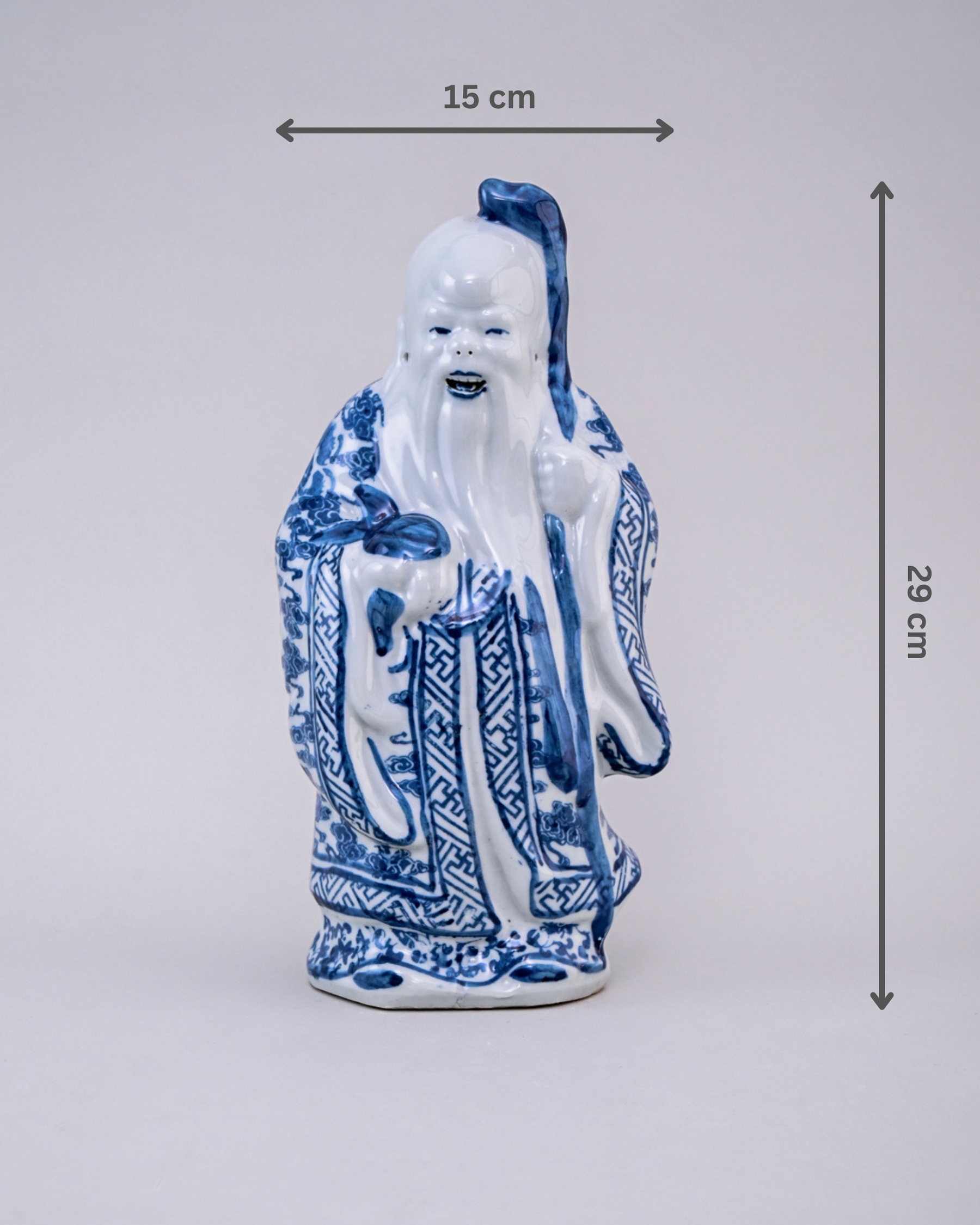 'The Three Star Gods' Porcelain Sculptures 32 cm - Set of 3