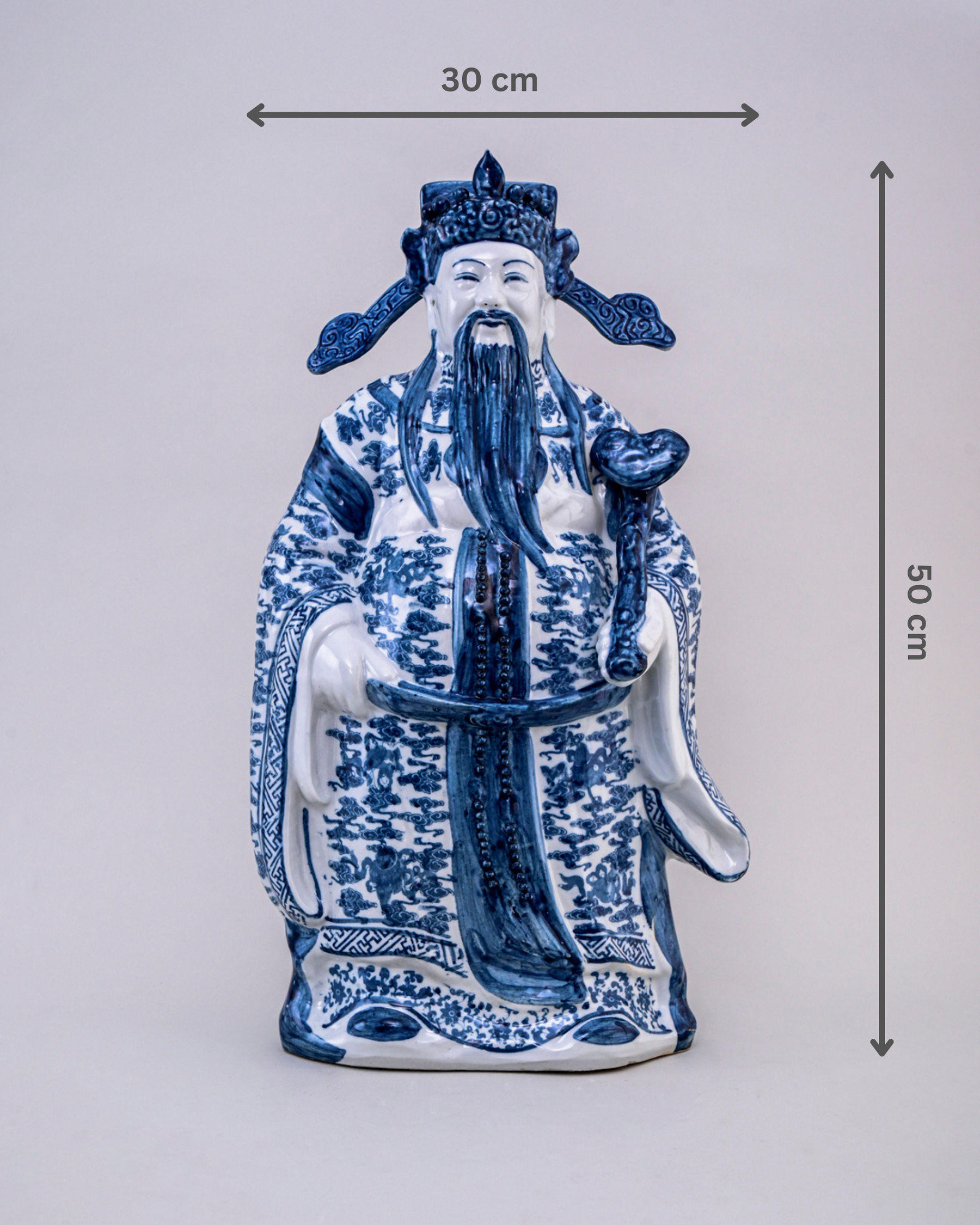 'The Three Star Gods' Porcelain Sculptures 52 cm - Set of 3