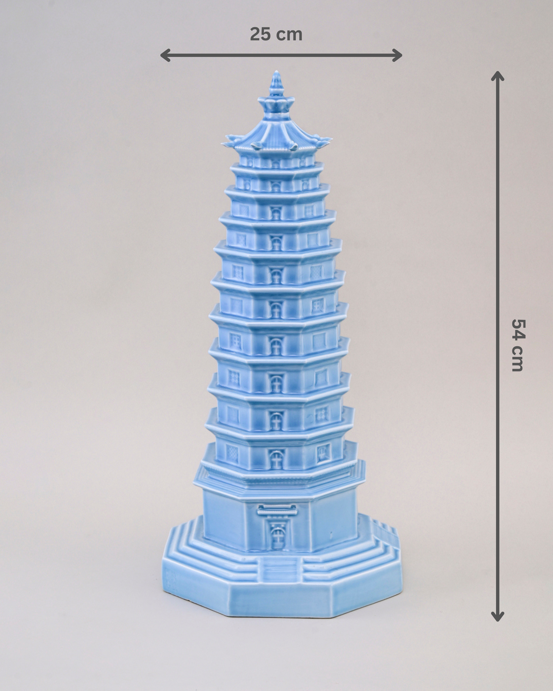 Celestial Blue Celadon Pagoda Sculpture