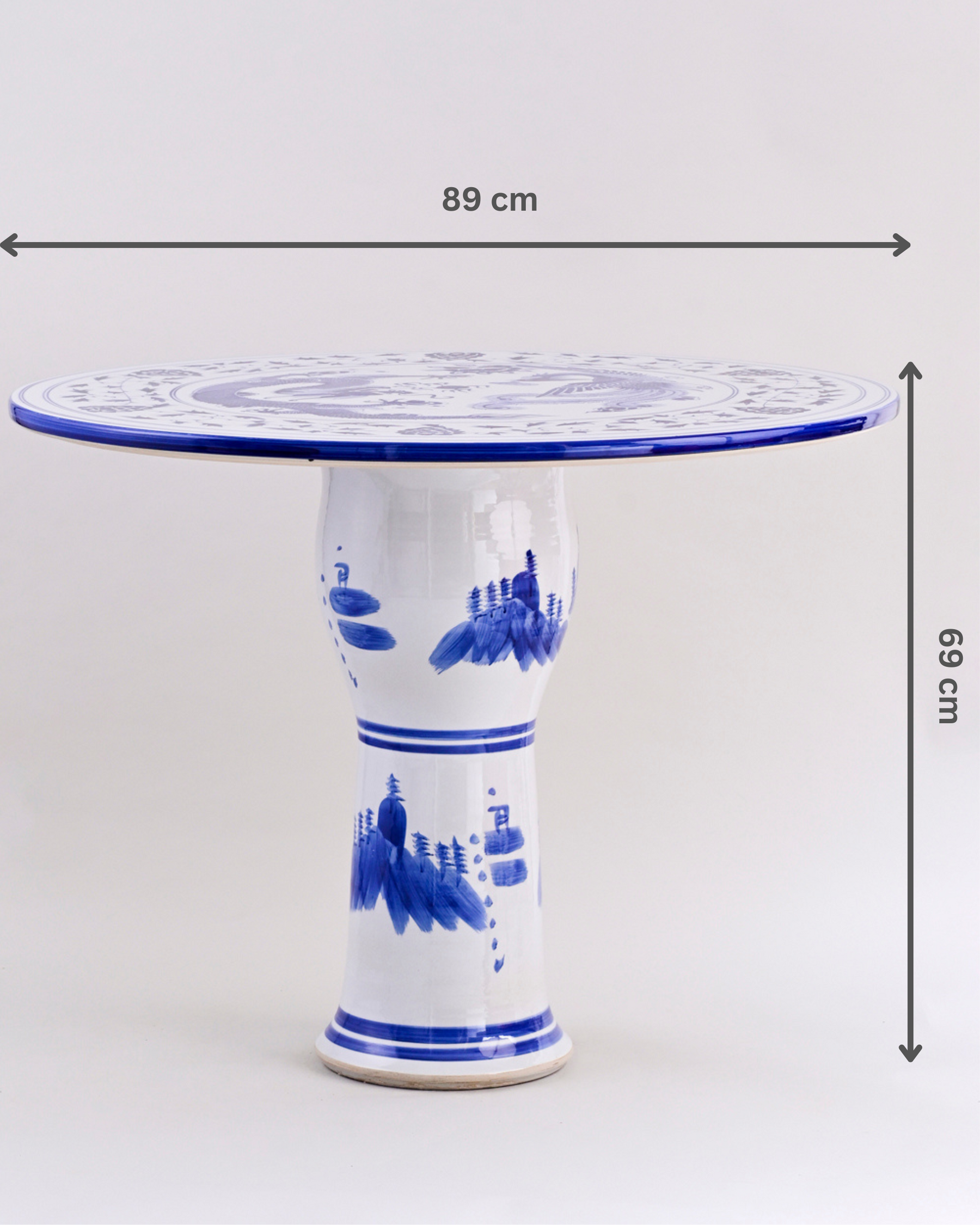 Blue & White Dynasties Hand Painted Center Table
