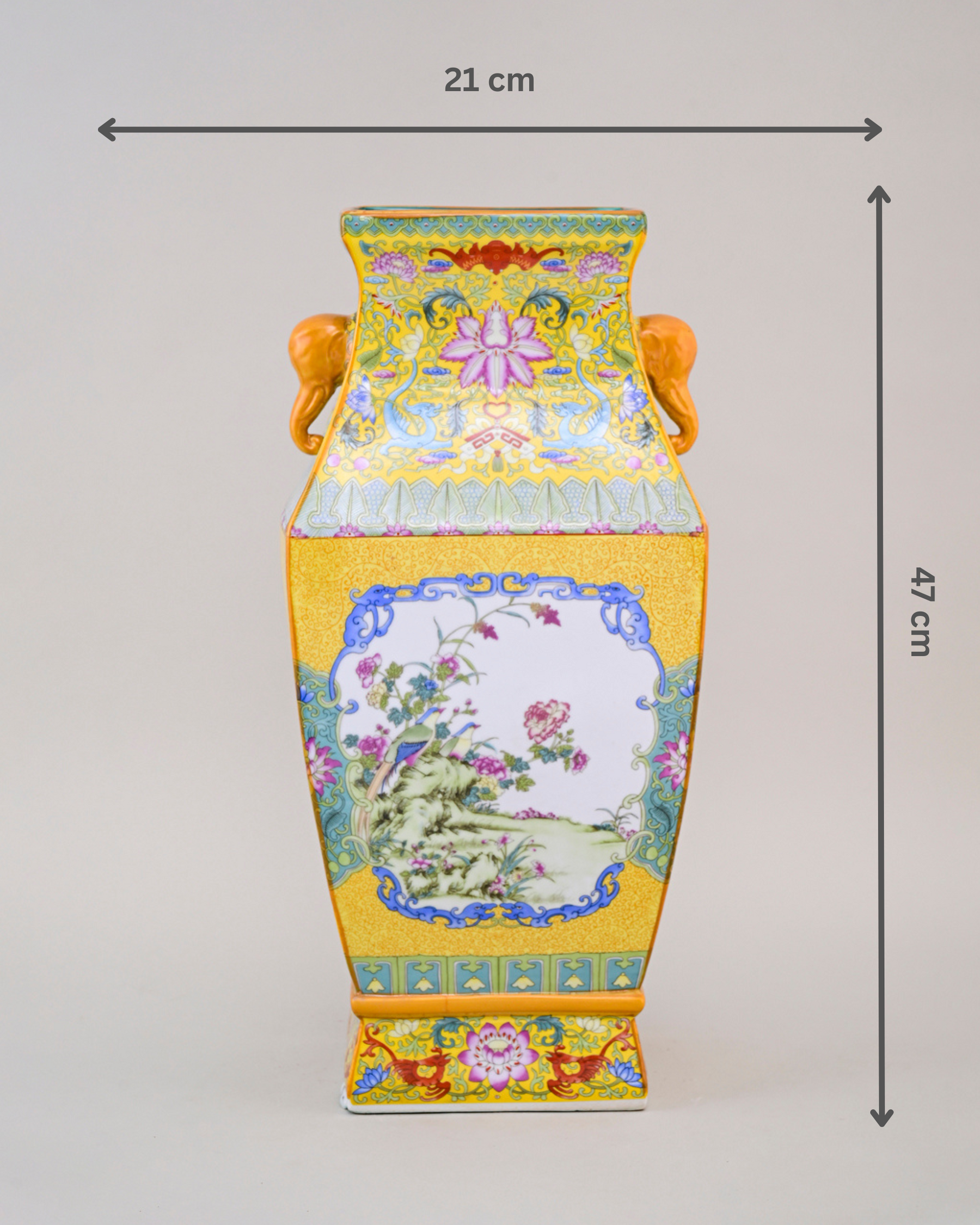 Regal Blossom Hand Painted Cloisonné Vase