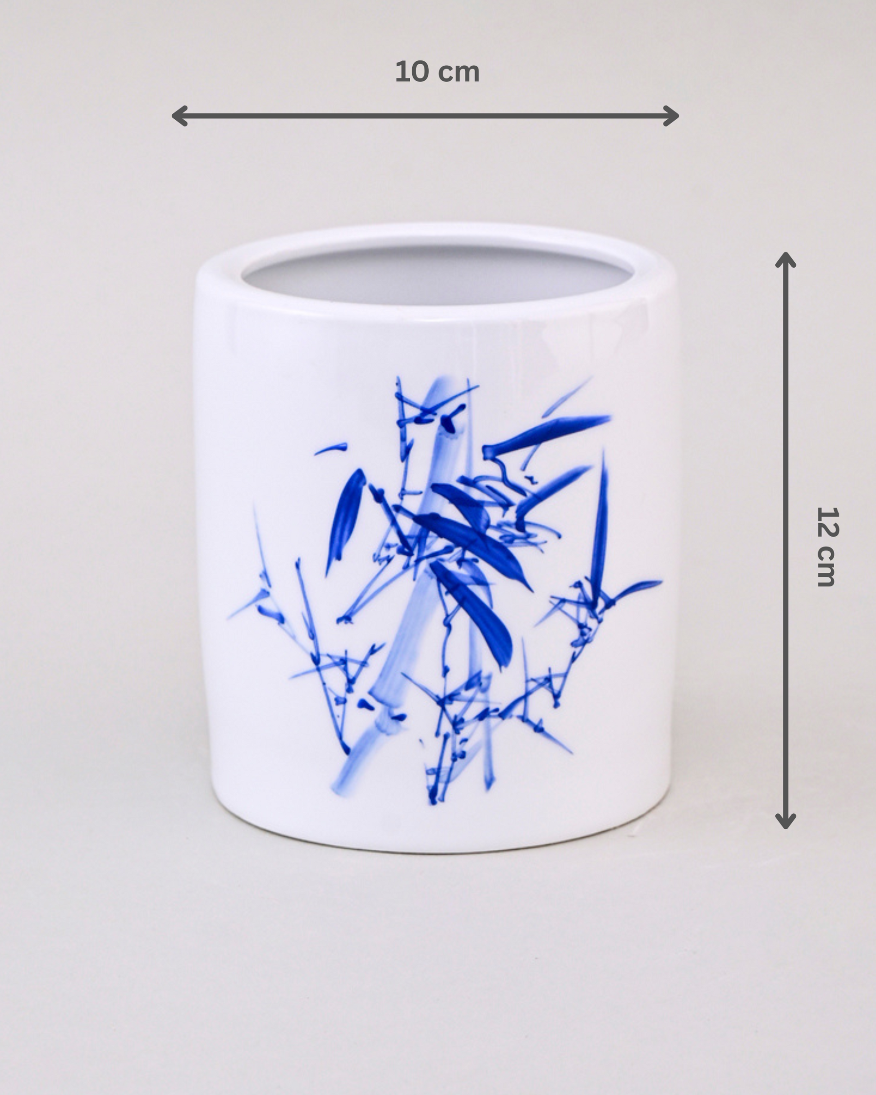 Blue Bamboo Ceramic Planter