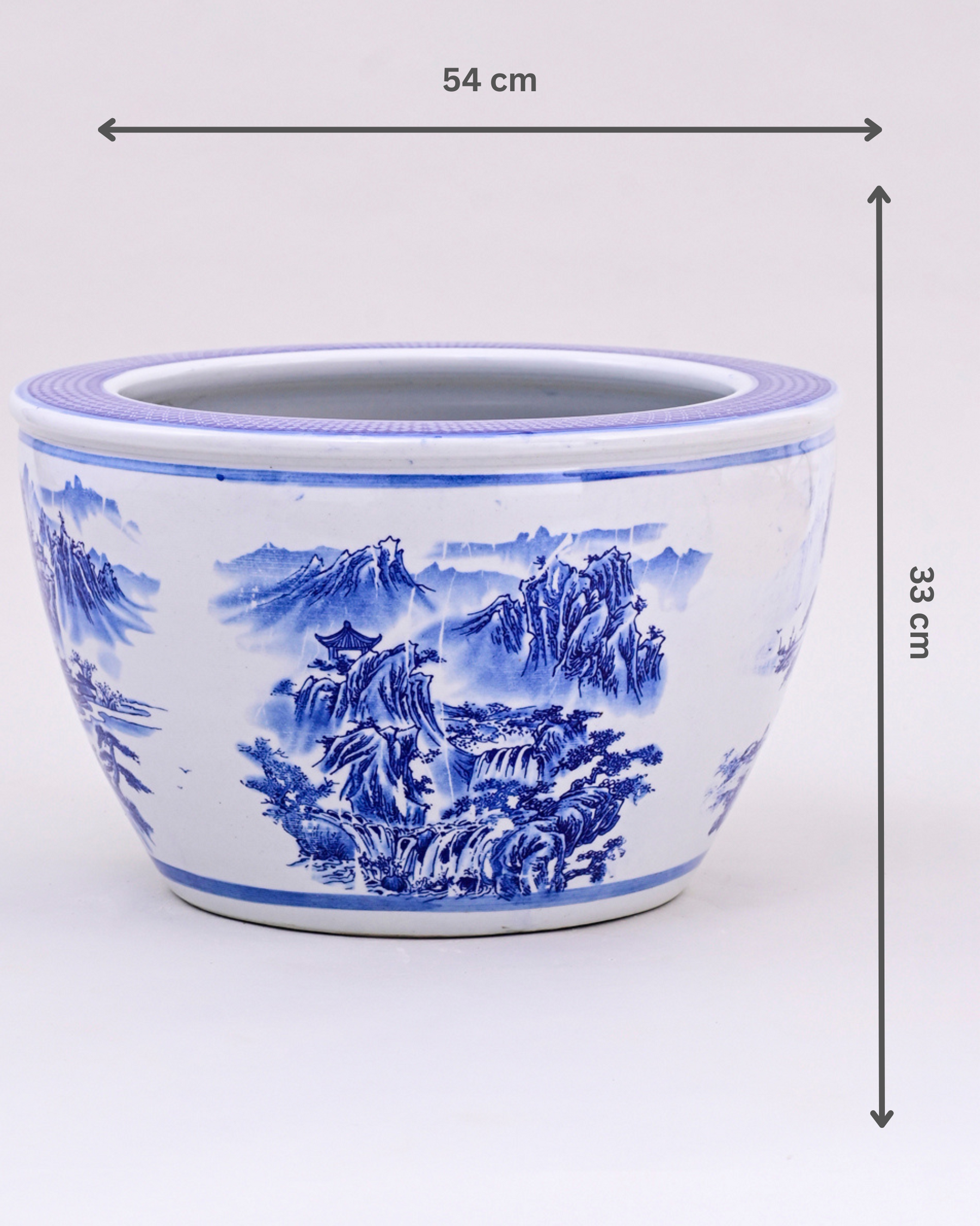 Oriental Serenity Blue & White Planter
