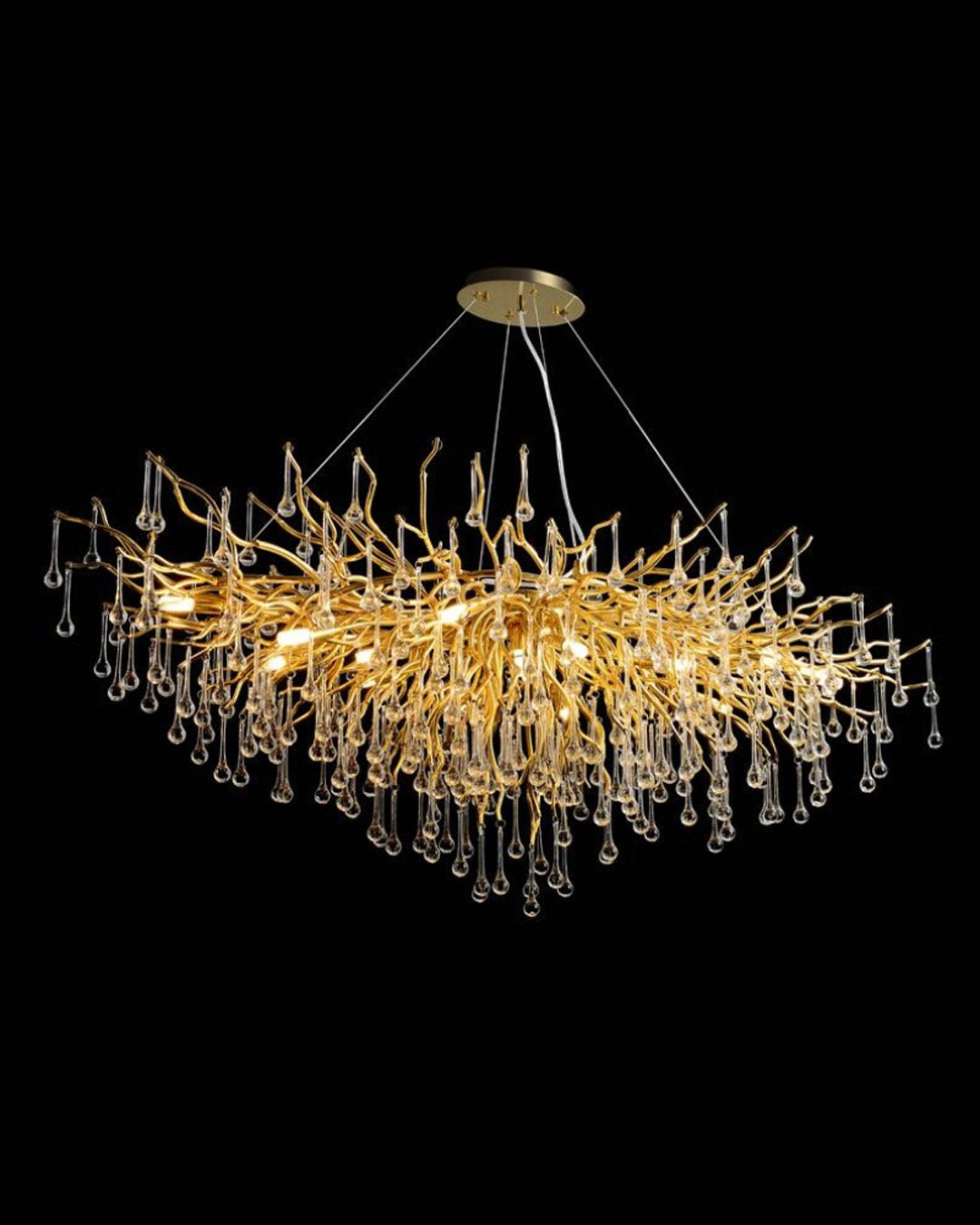 Water Drop Crystal LED Chandelier - The Decor Kart