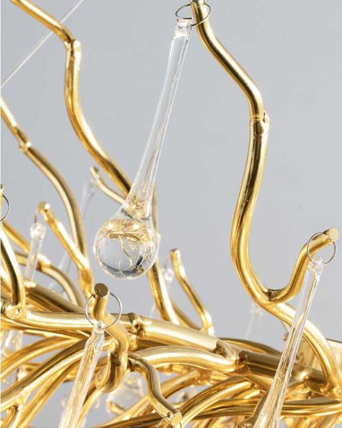 Water Drop Crystal LED Chandelier - The Decor Kart