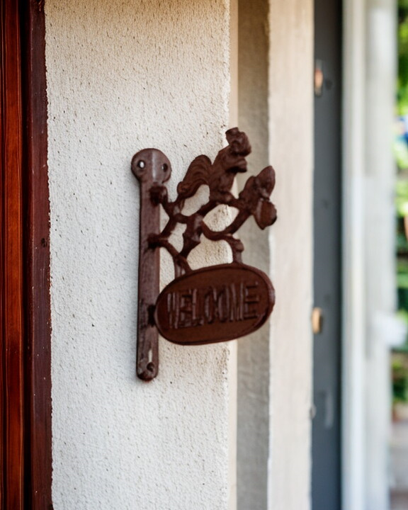 Welcome - Cast Iron Wall Mounted Bell - The Decor Kart