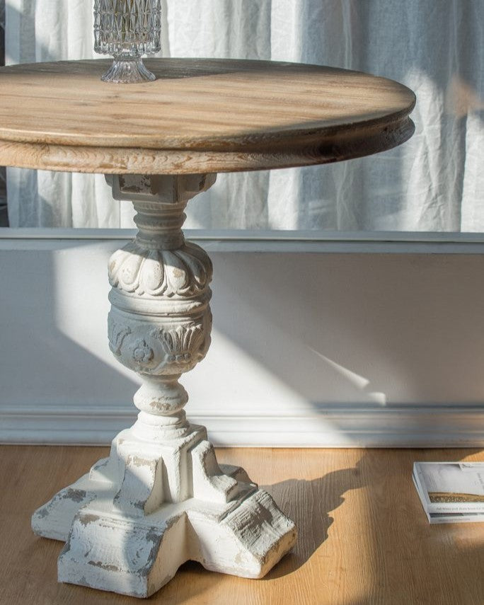 Vintage Engraving Roman Column Coffee Table