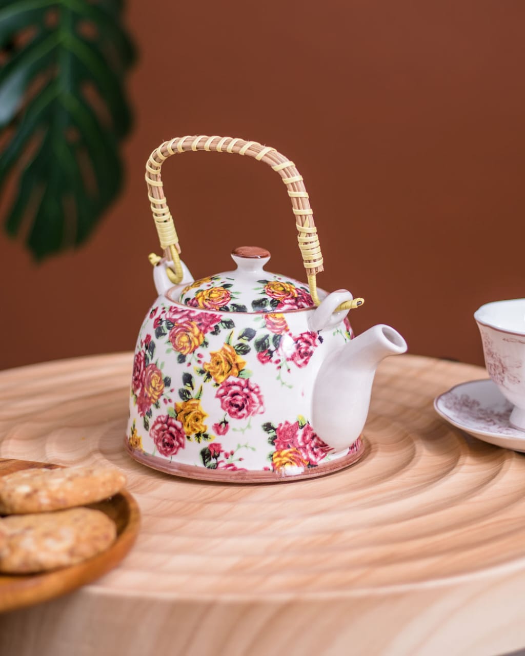 Rose Garden Ceramic Tea Kettle