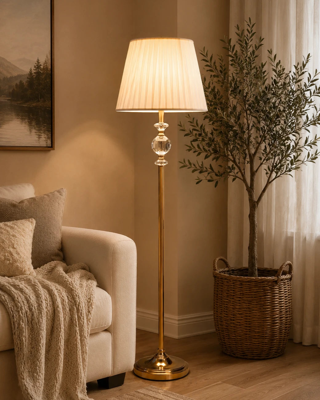 brass tall bedside lights