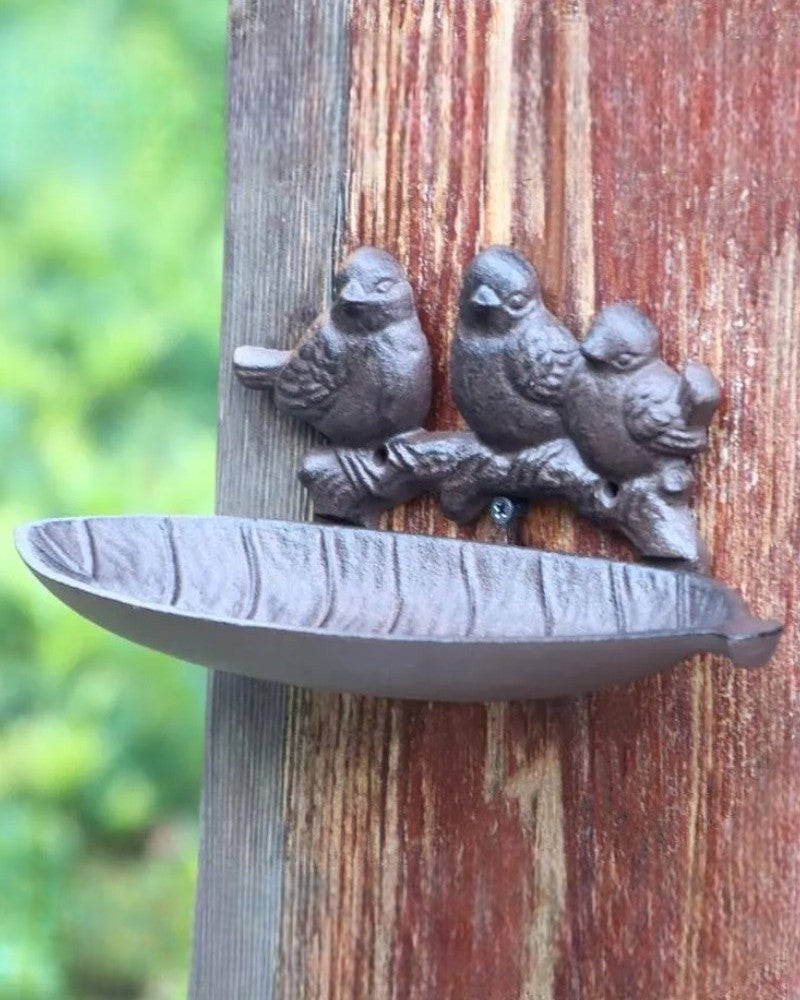 Leaf Perch Cast Iron Bird Feeder
