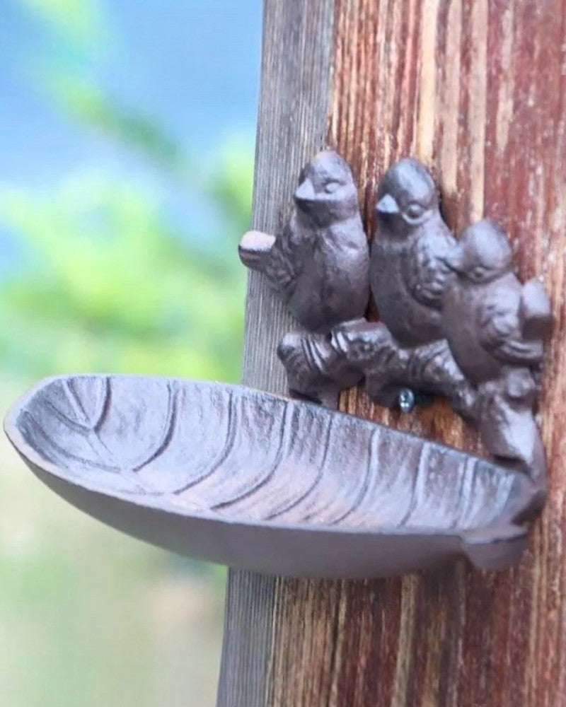 Leaf Perch Cast Iron Bird Feeder