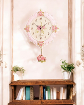 'Country Roses' Vintage Wall Clock
