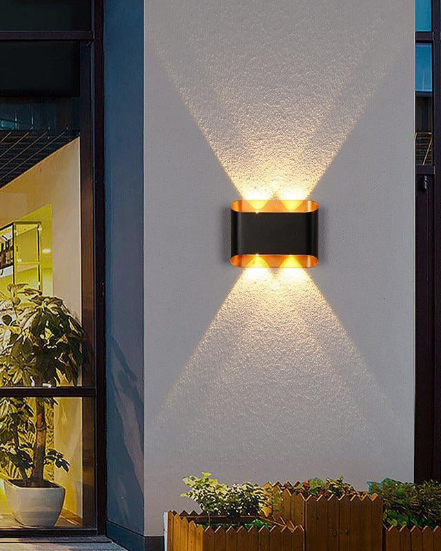 Gleam Edge Outdoor Wall Light - 2 Light