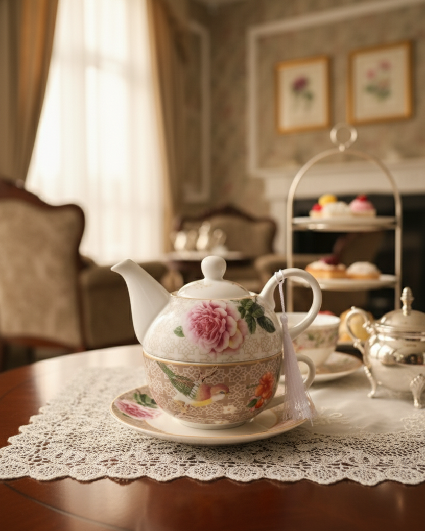 Spring Harmony Tea for Two Set - Brown