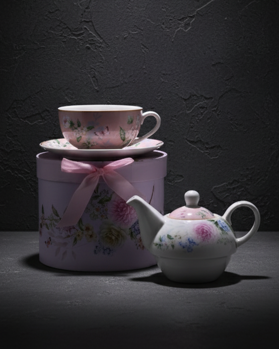 Rose Garden Tea for Two Set - Pink