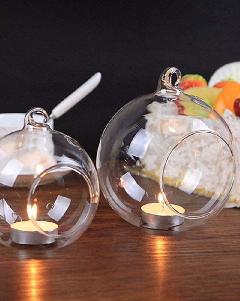 Terrarium Globe Tea-light Candle Holder - Set of 2