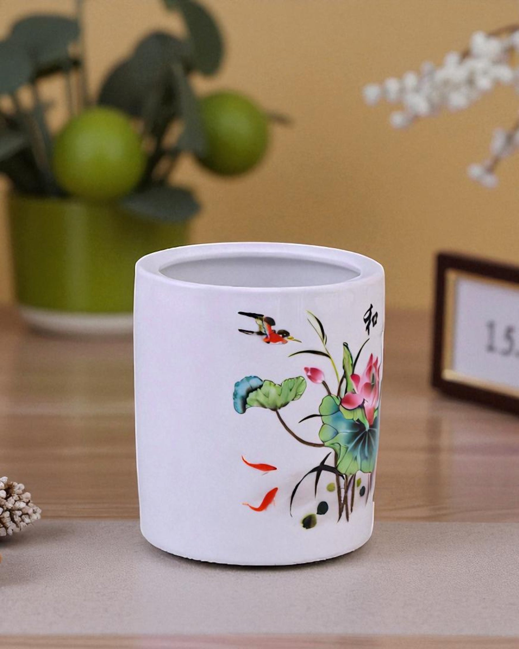Lotus Harmony Ceramic Planter