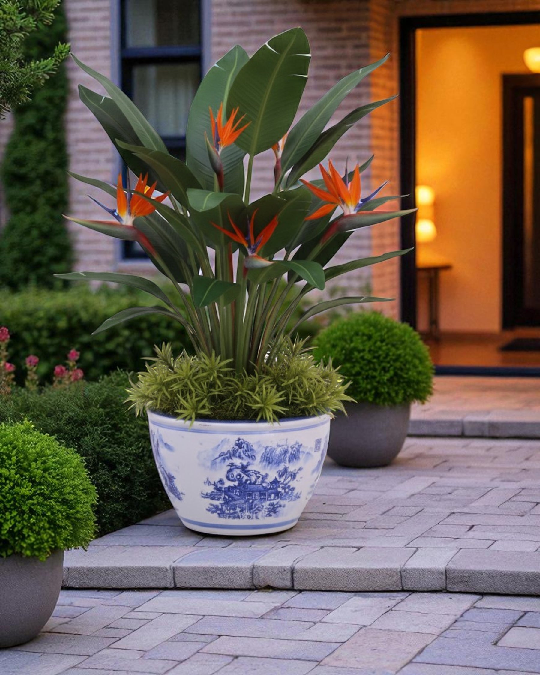 Oriental Serenity Blue & White Planter