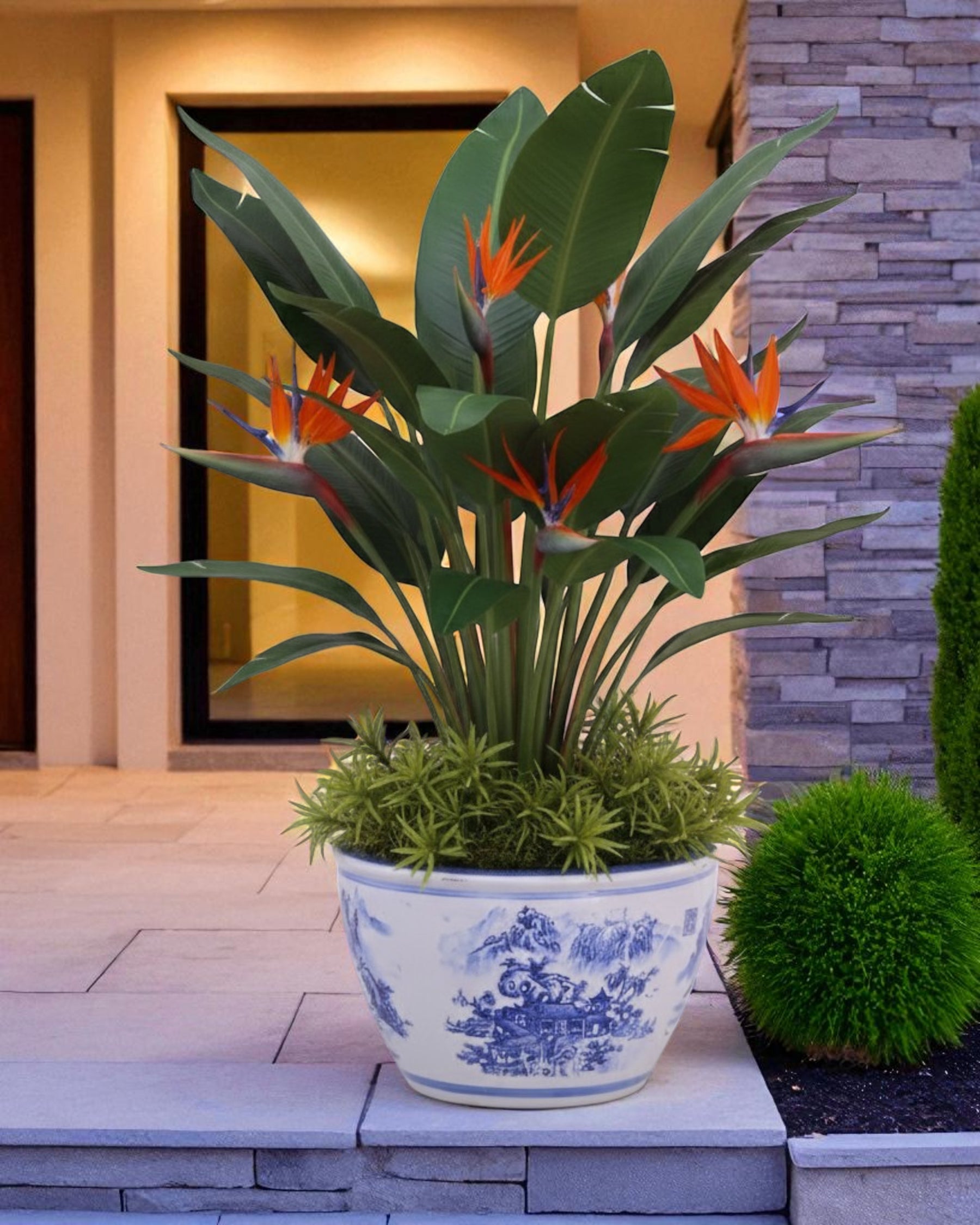 Oriental Serenity Blue & White Planter