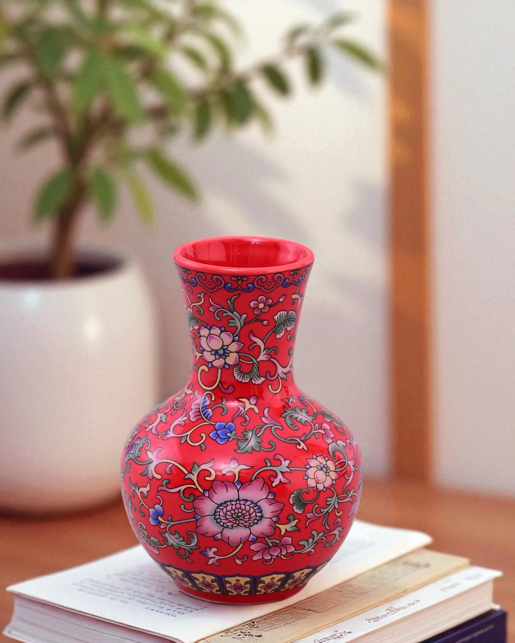 Royal Red Garden Ensembleb Vase - Set Of 3
